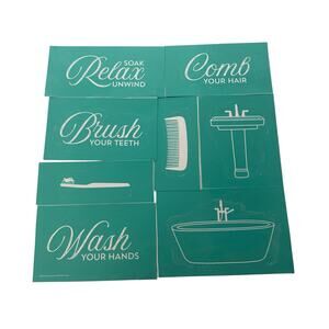 Chalk Couture Bathroom Etiquette 18x18 Transfers